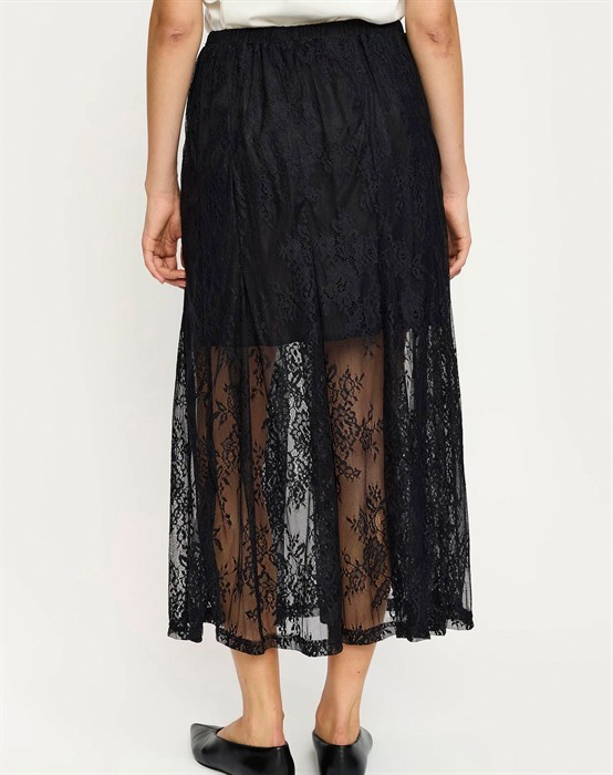 SRLaurel Midi Nederdel - Black